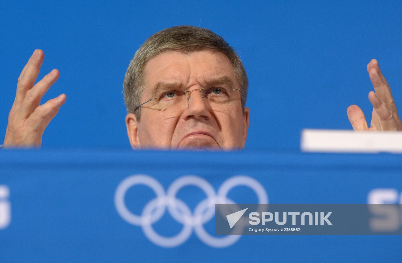 News conference by IOC President Thomas Bach in Sochi