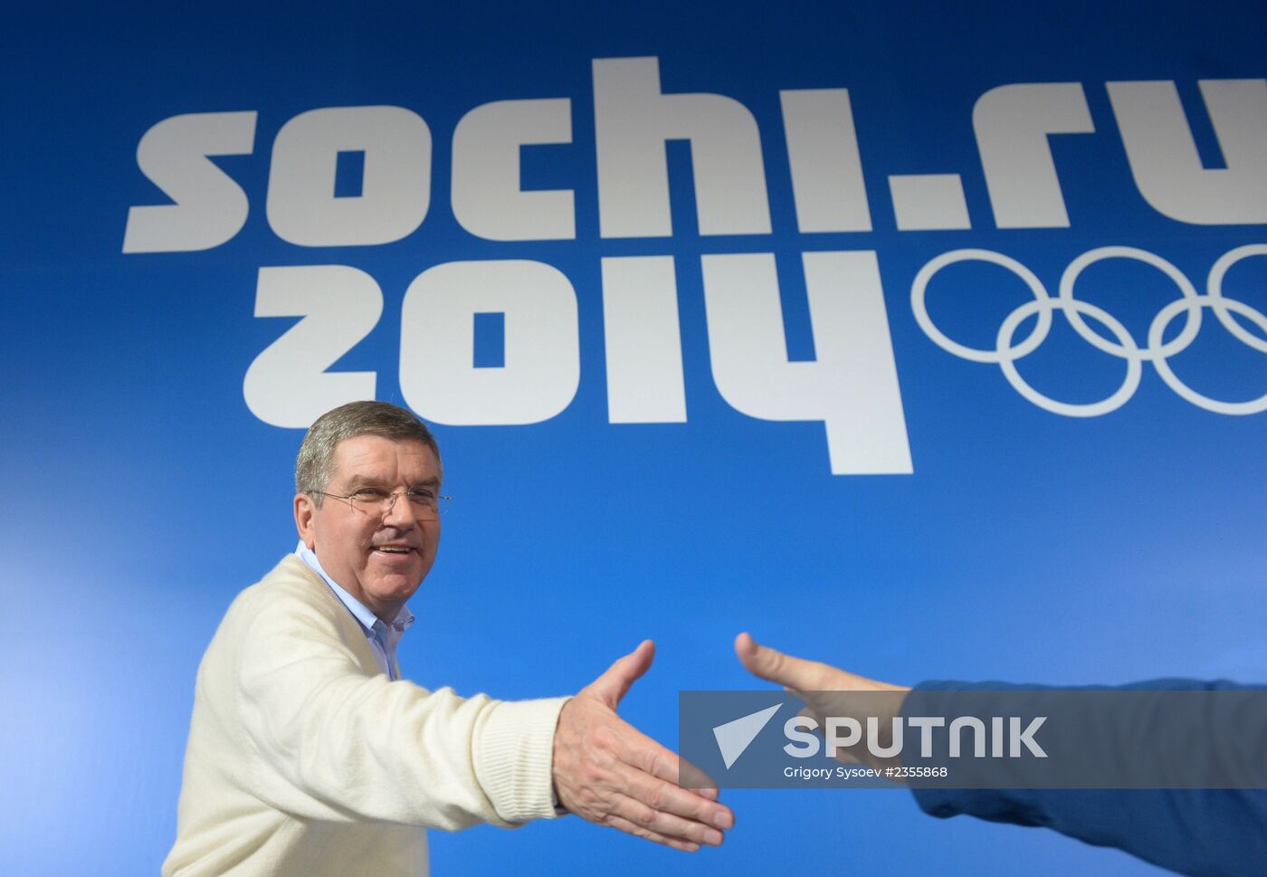 News conference by IOC President Thomas Bach in Sochi