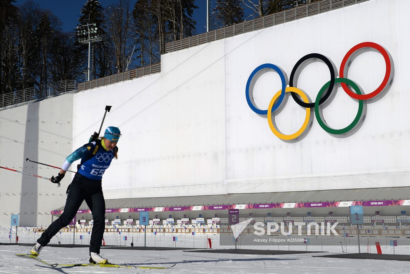 Winter Olympics 2014. Biathlon. Women. Trainings