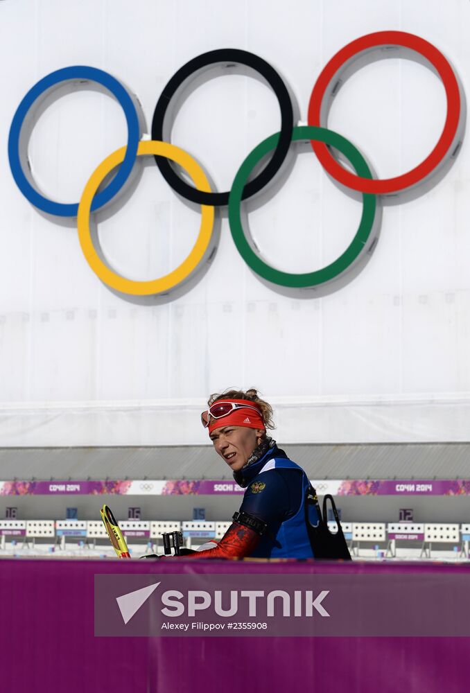 Winter Olympics 2014. Biathlon. Women. Trainings