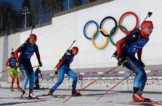 Winter Olympics 2014. Biathlon. Women. Trainings