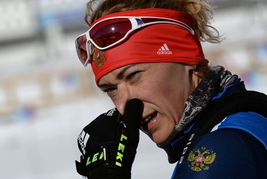 Winter Olympics 2014. Biathlon. Women. Trainings