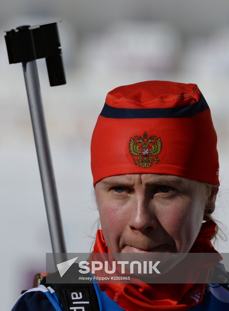 Winter Olympics 2014. Biathlon. Women. Trainings