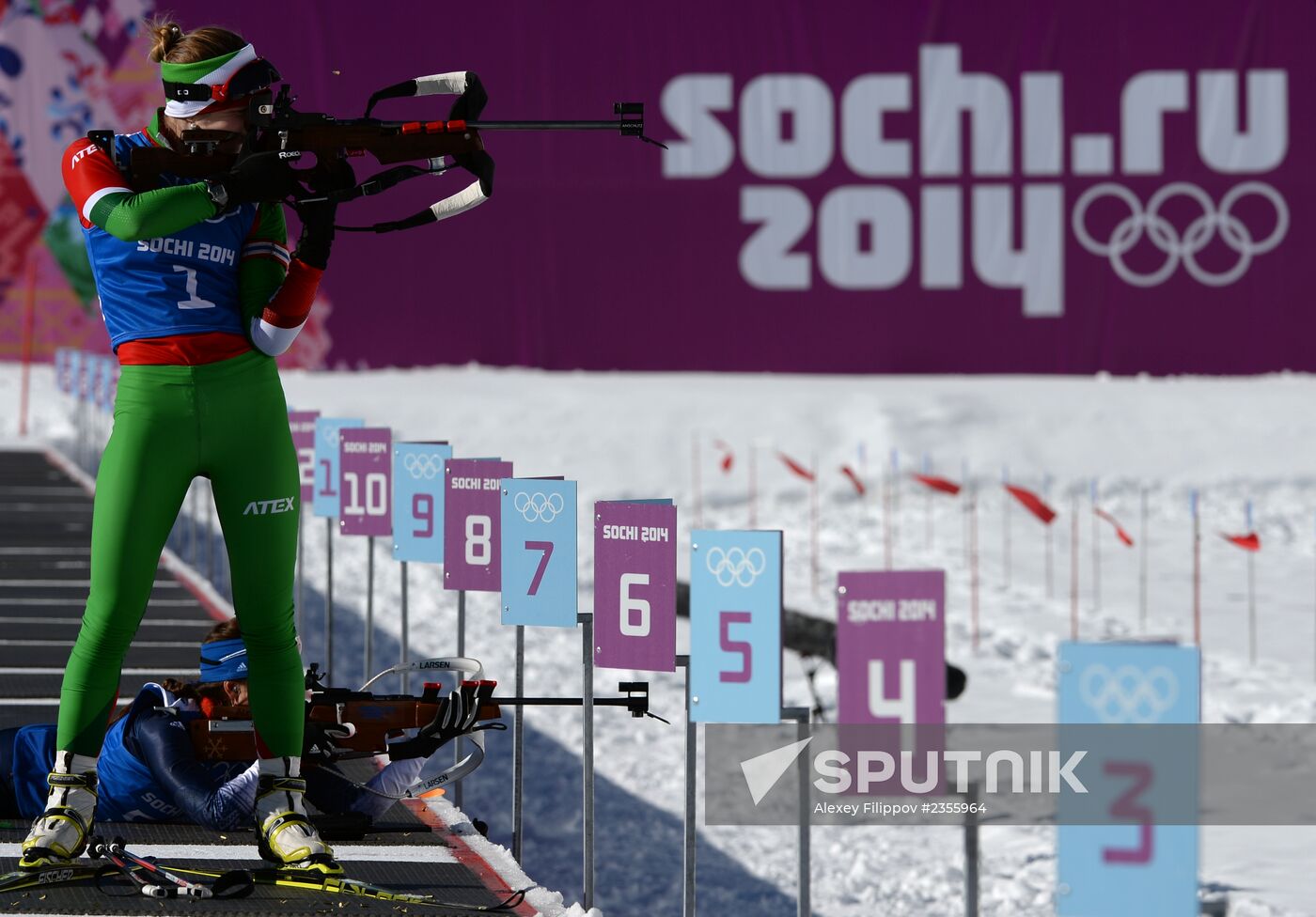 Winter Olympics 2014. Biathlon. Women. Trainings