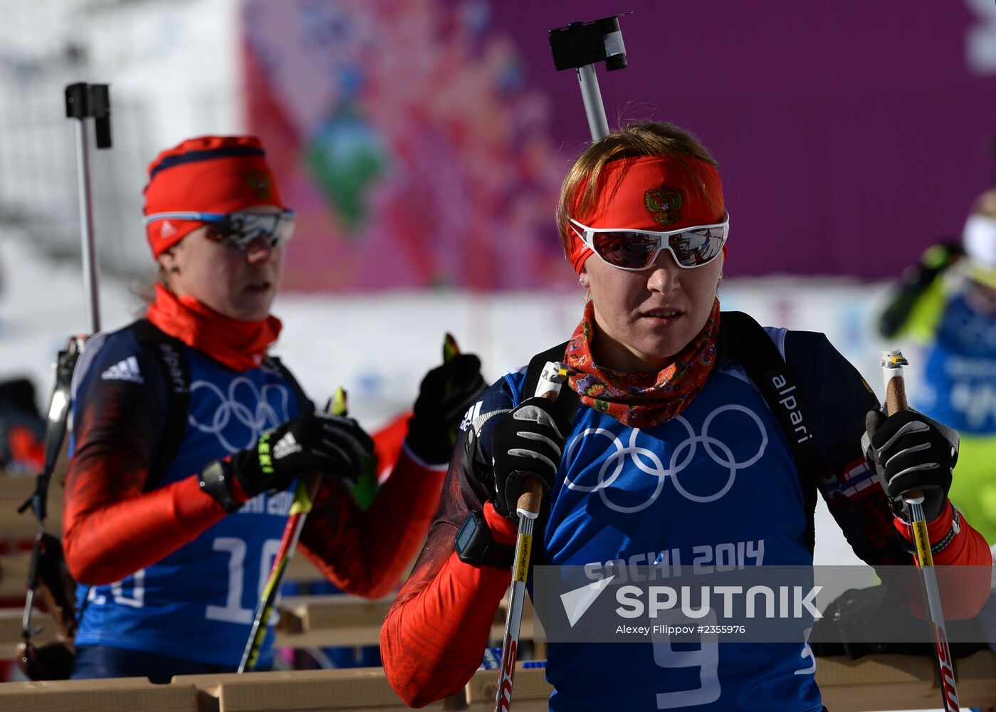 Winter Olympics 2014. Biathlon. Women. Trainings