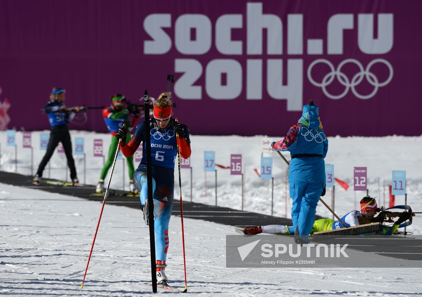 Winter Olympics 2014. Biathlon. Women. Trainings