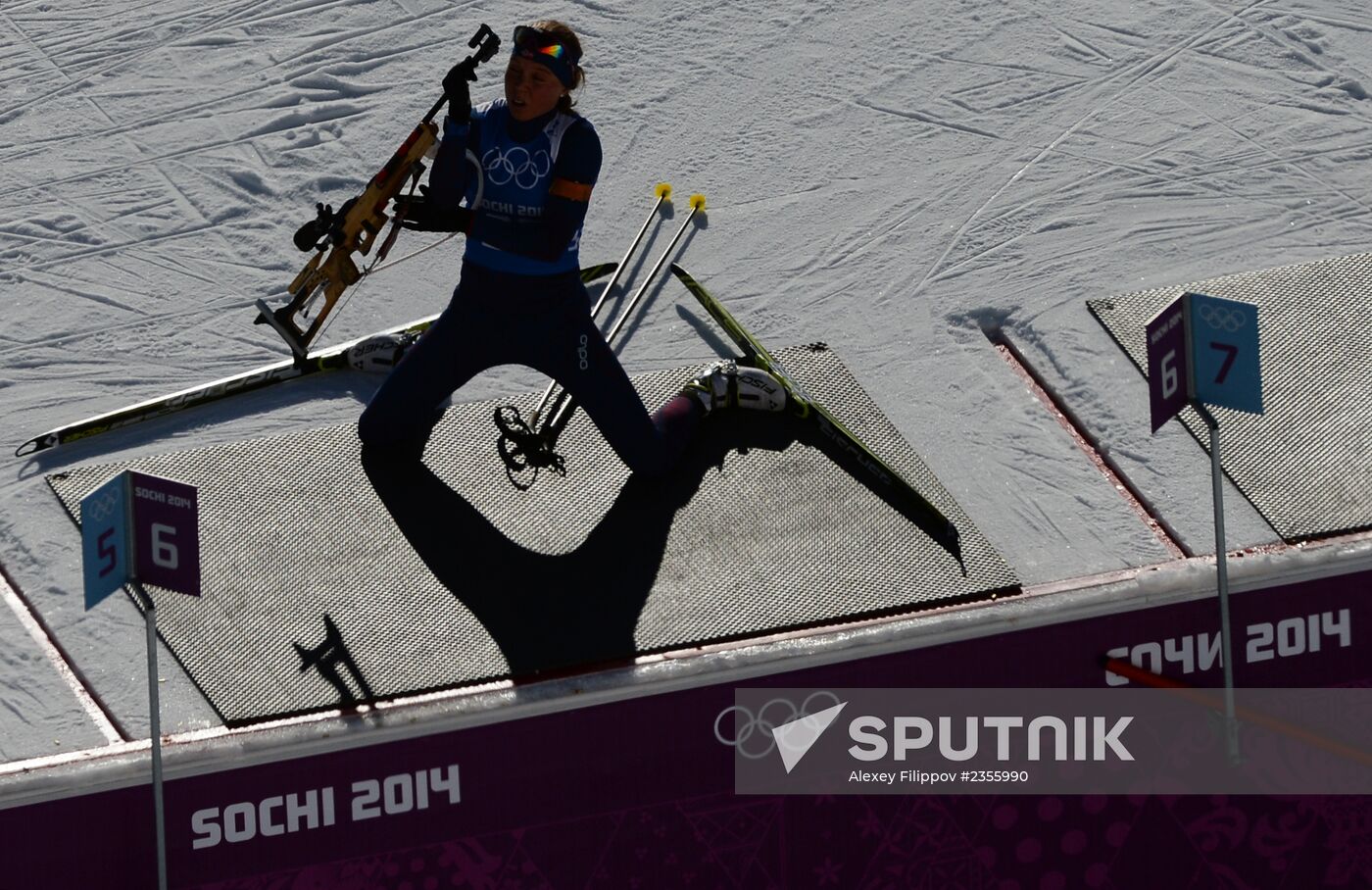 Winter Olympics 2014. Biathlon. Women. Trainings