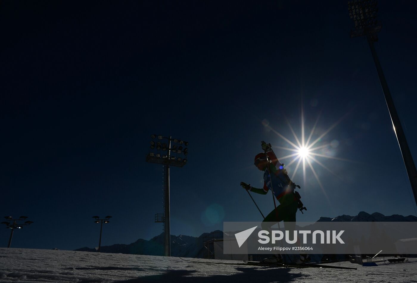 Winter Olympics 2014. Biathlon. Women. Trainings