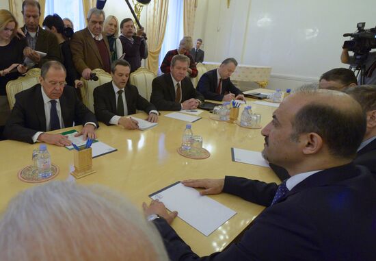 Sergei Lavrov meets with Syrian National Coalition President Ahmad Jarba