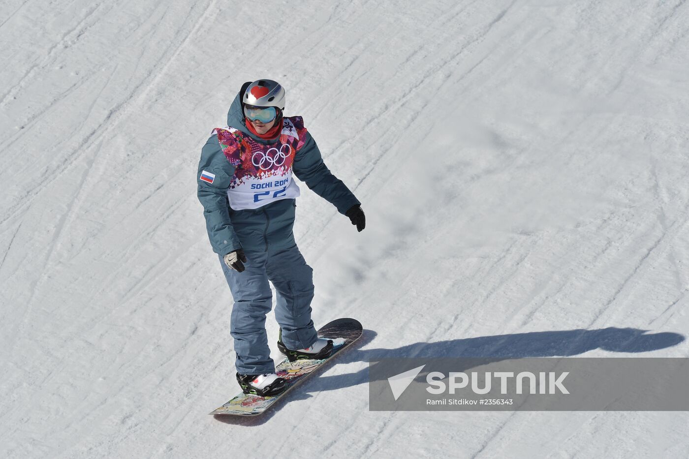 2014 Winter Olympics. Snowboard. Slopestyle. Training sessions