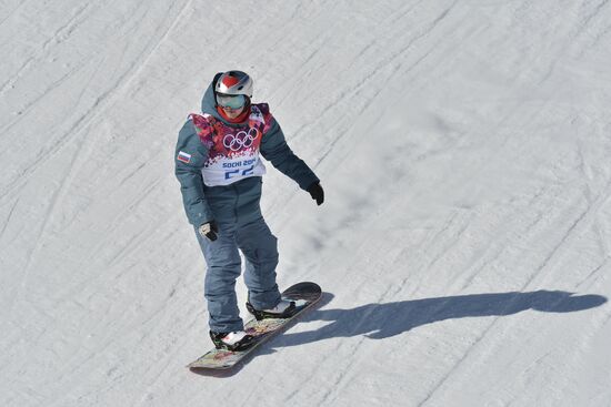 2014 Winter Olympics. Snowboard. Slopestyle. Training sessions