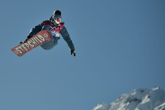 2014 Winter Olympics. Snowboard. Slopestyle. Training sessions