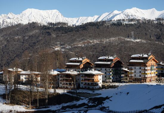 Main mountain Olympic Village in Sochi