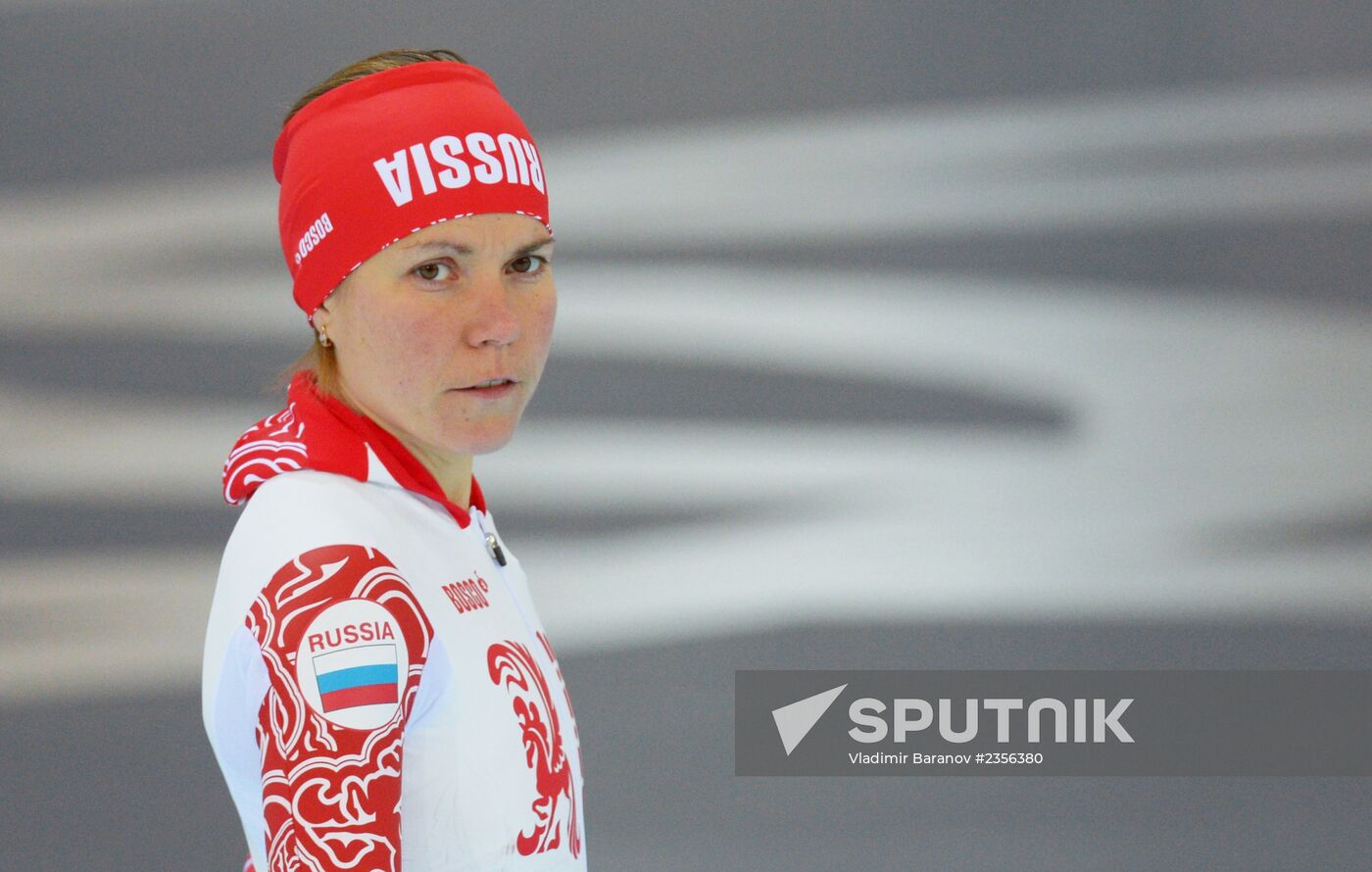 2014 Winter Olympics. Speed skating. Trainig session