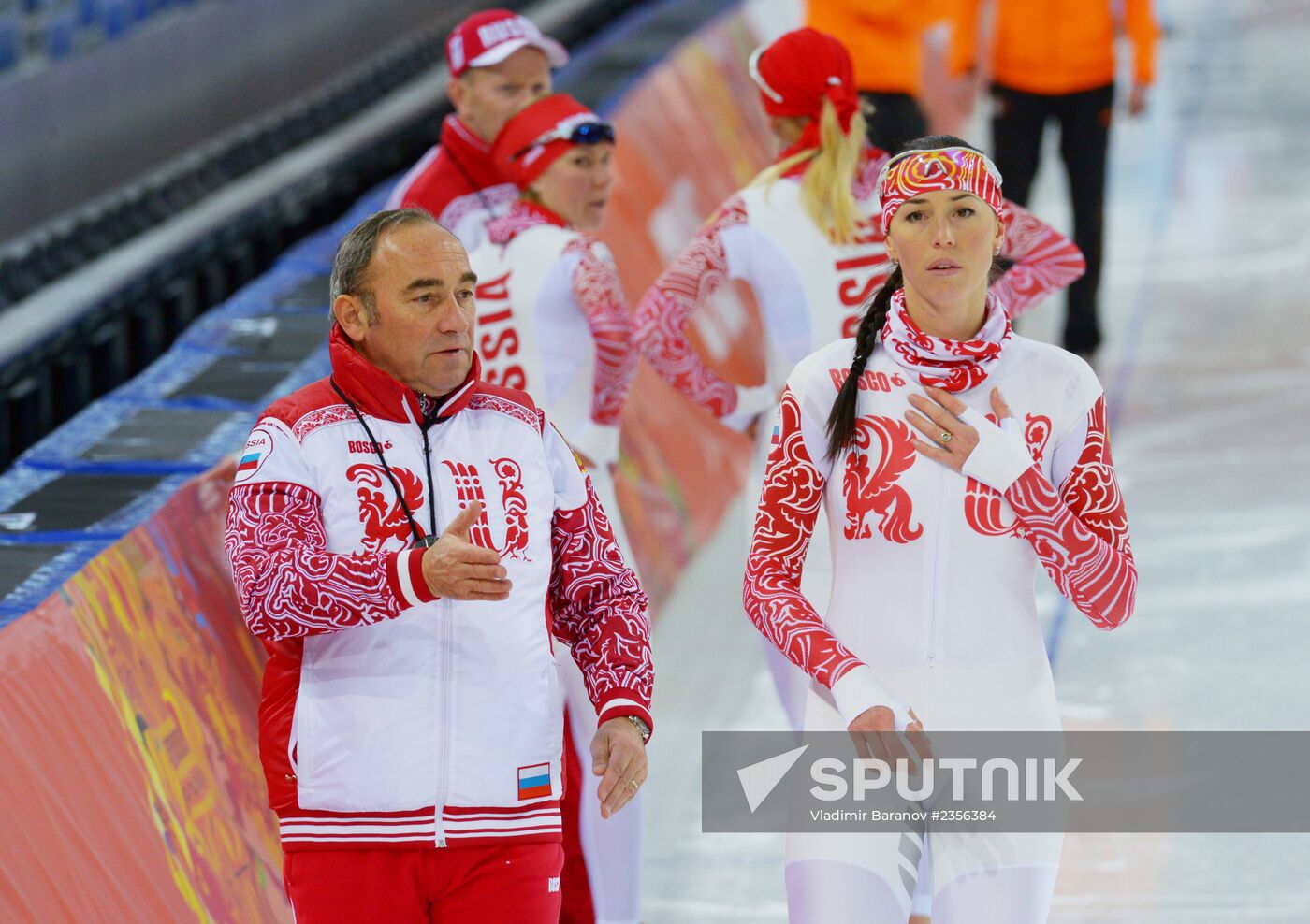 2014 Winter Olympics. Speed skating. Trainig session