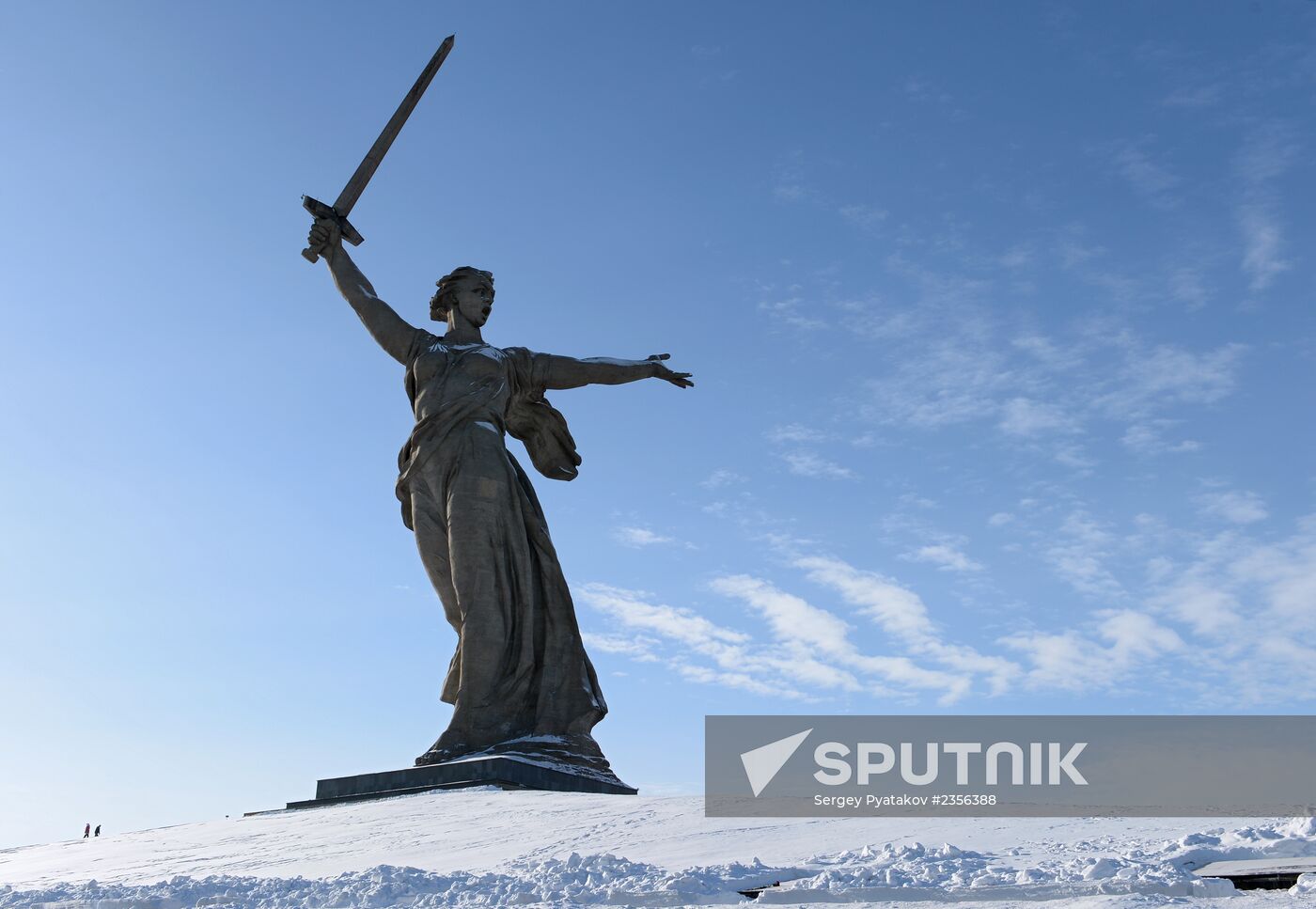 Motherland monument on Mamayev Hill in Volgograd