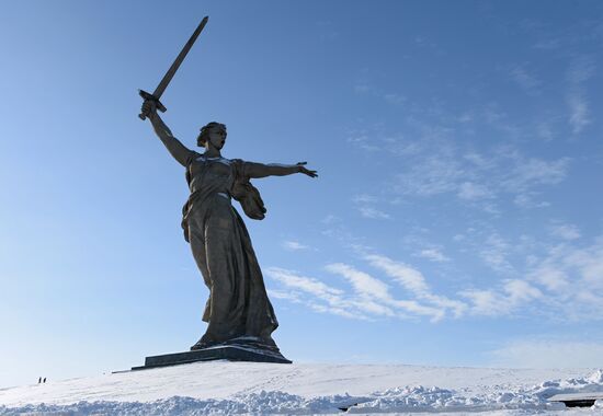 Motherland monument on Mamayev Hill in Volgograd