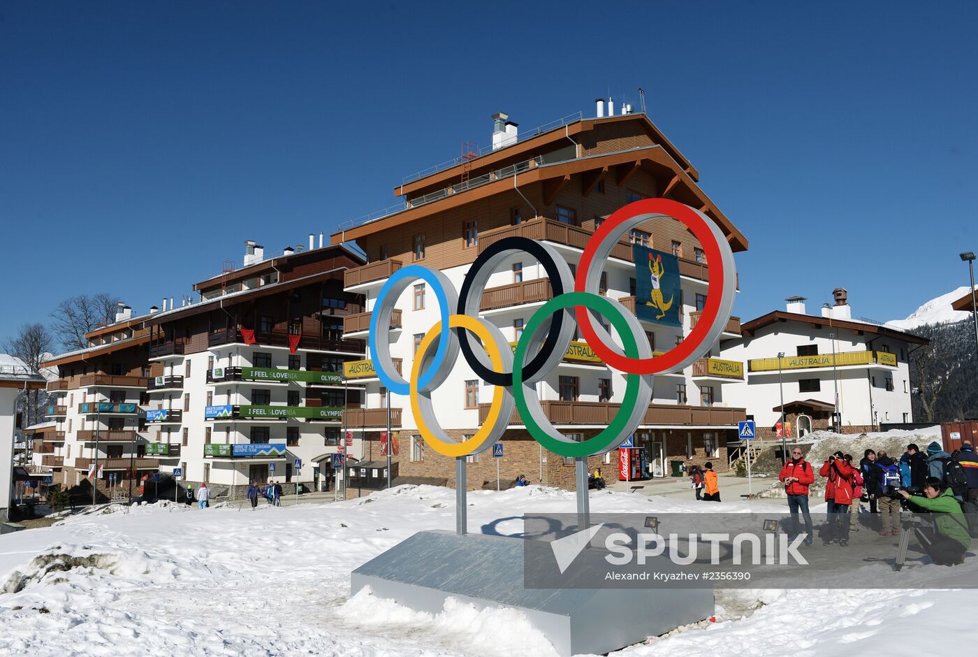 Main mountain Olympic Village in Sochi