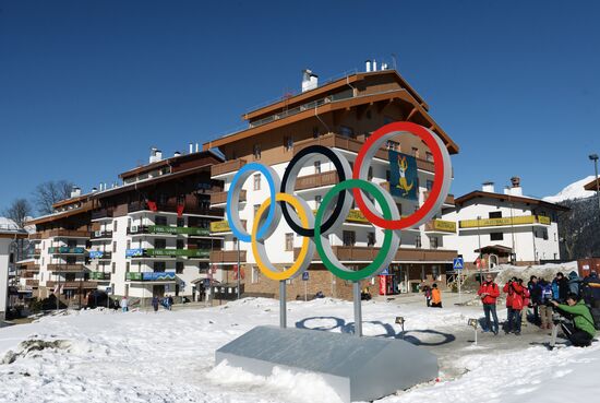 Main mountain Olympic Village in Sochi