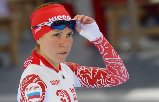 Winter Olympics 2014. Speed skating. Trainings