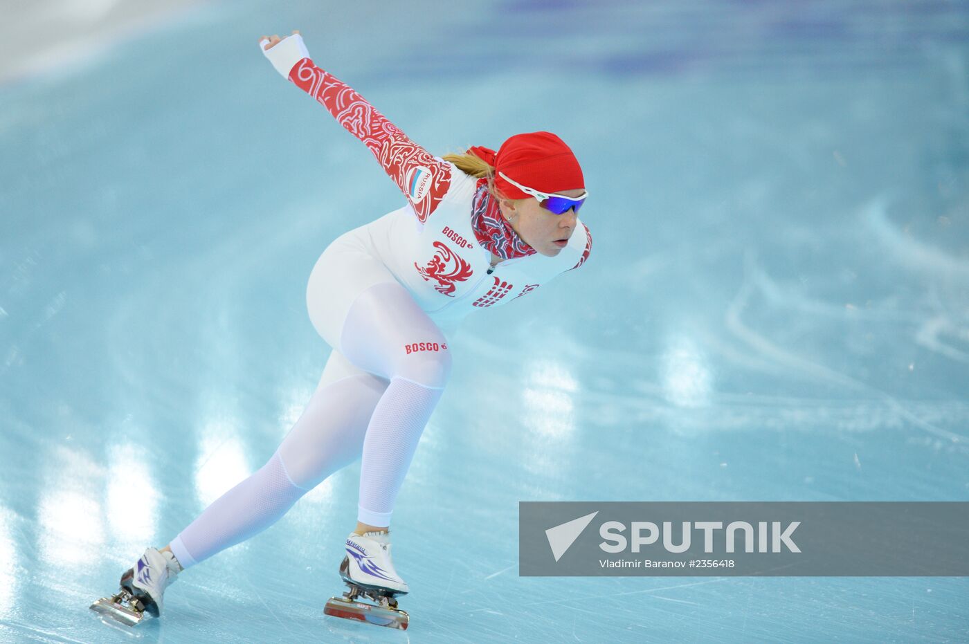 Winter Olympics 2014. Speed skating. Trainings