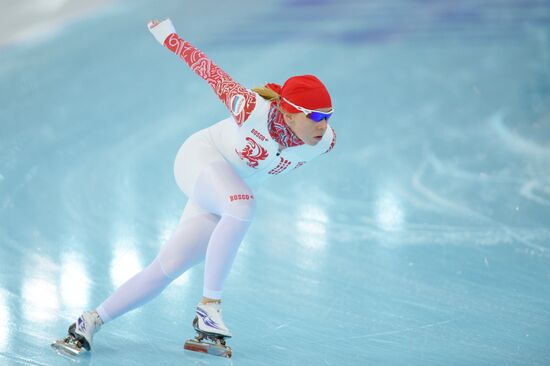 Winter Olympics 2014. Speed skating. Trainings
