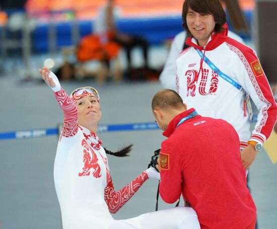 Winter Olympics 2014. Speed skating. Trainings