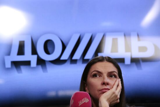 Natalia Sindeyeva and Alexander Vinokurov's news conference