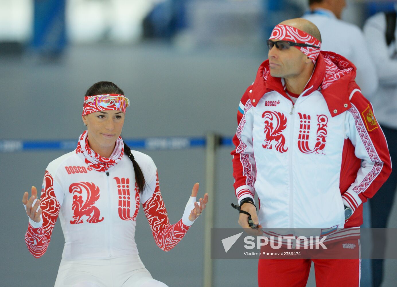 Winter Olympics 2014. Speed skating. Trainings