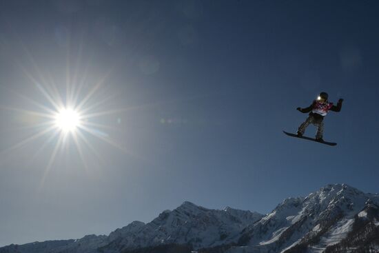 2014 Winter Olympics. Snowboard. Slopestyle. Training sessions