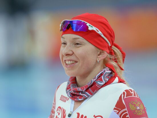 Winter Olympics 2014. Speed skating. Trainings