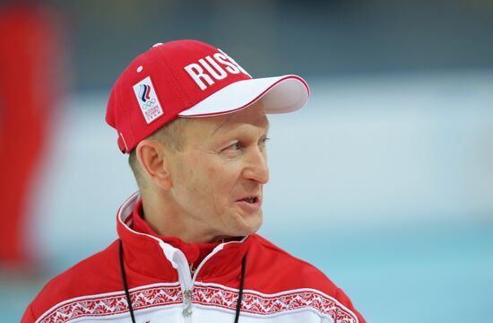 Winter Olympics 2014. Speed skating. Trainings