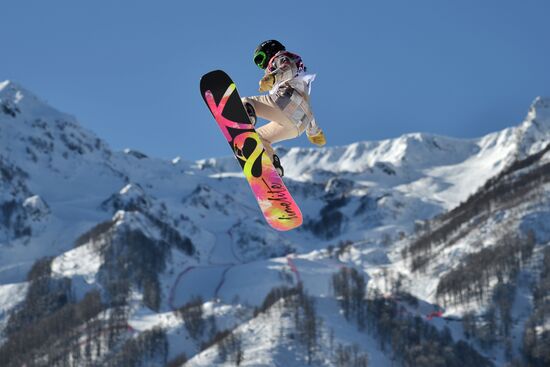 2014 Winter Olympics. Snowboard. Slopestyle. Training sessions