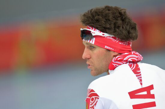 Winter Olympics 2014. Speed skating. Trainings