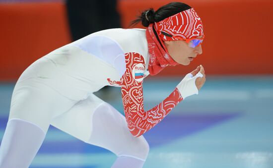 Winter Olympics 2014. Speed skating. Trainings
