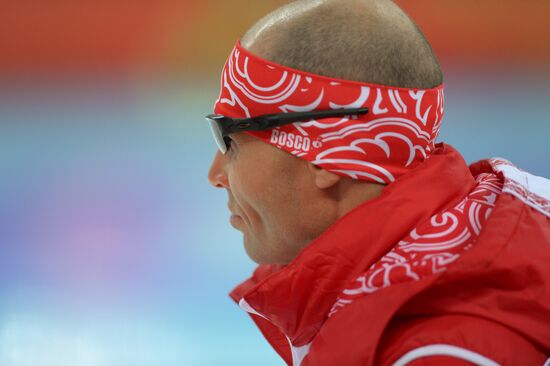 Winter Olympics 2014. Speed skating. Trainings