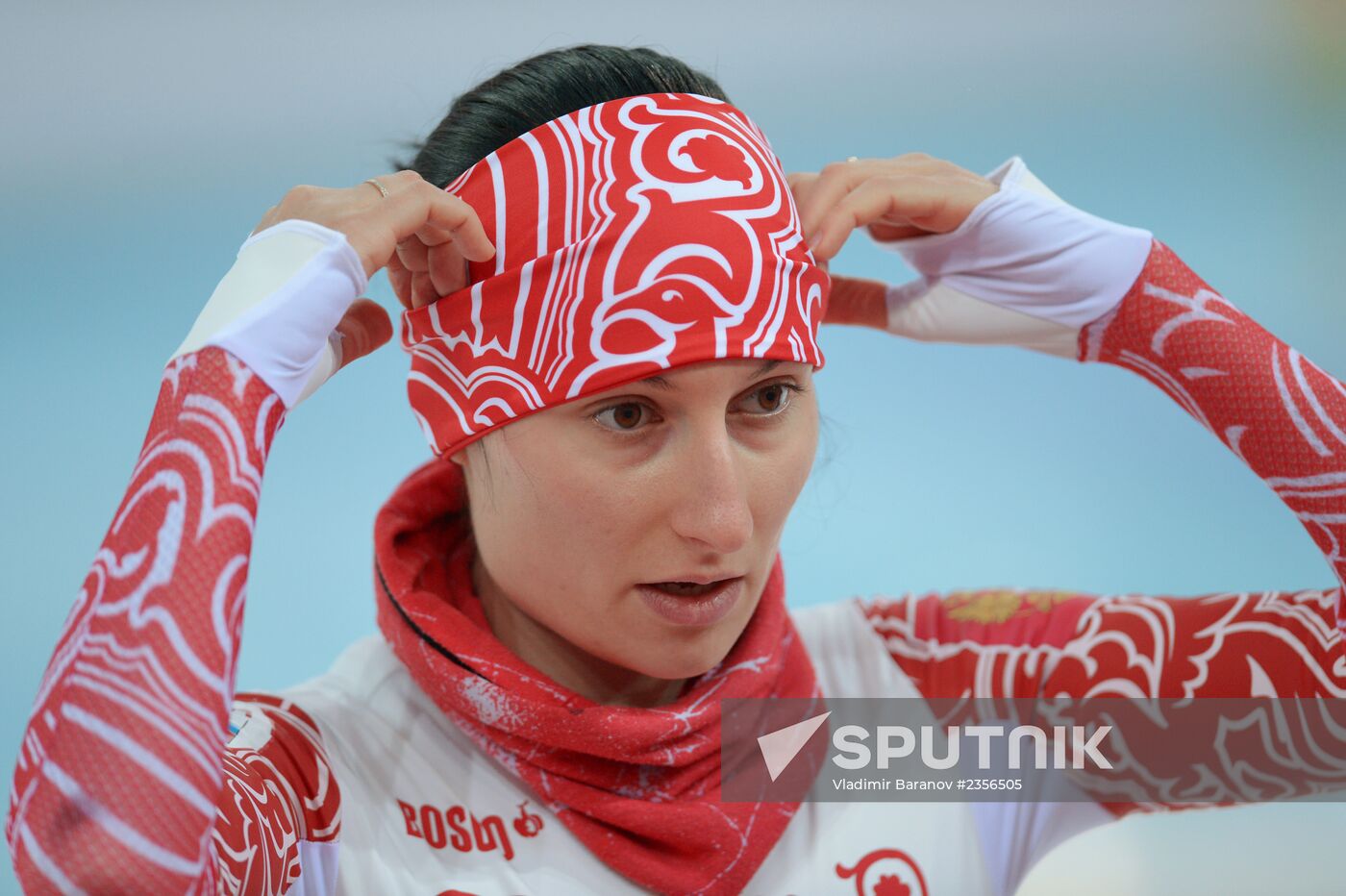 Winter Olympics 2014. Speed skating. Trainings