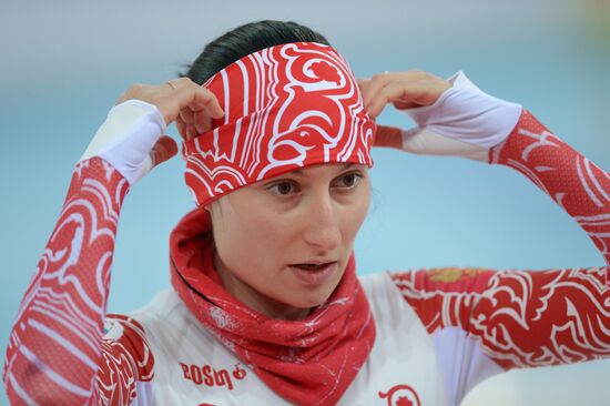Winter Olympics 2014. Speed skating. Trainings