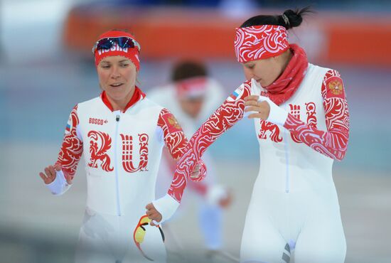 Winter Olympics 2014. Speed skating. Trainings