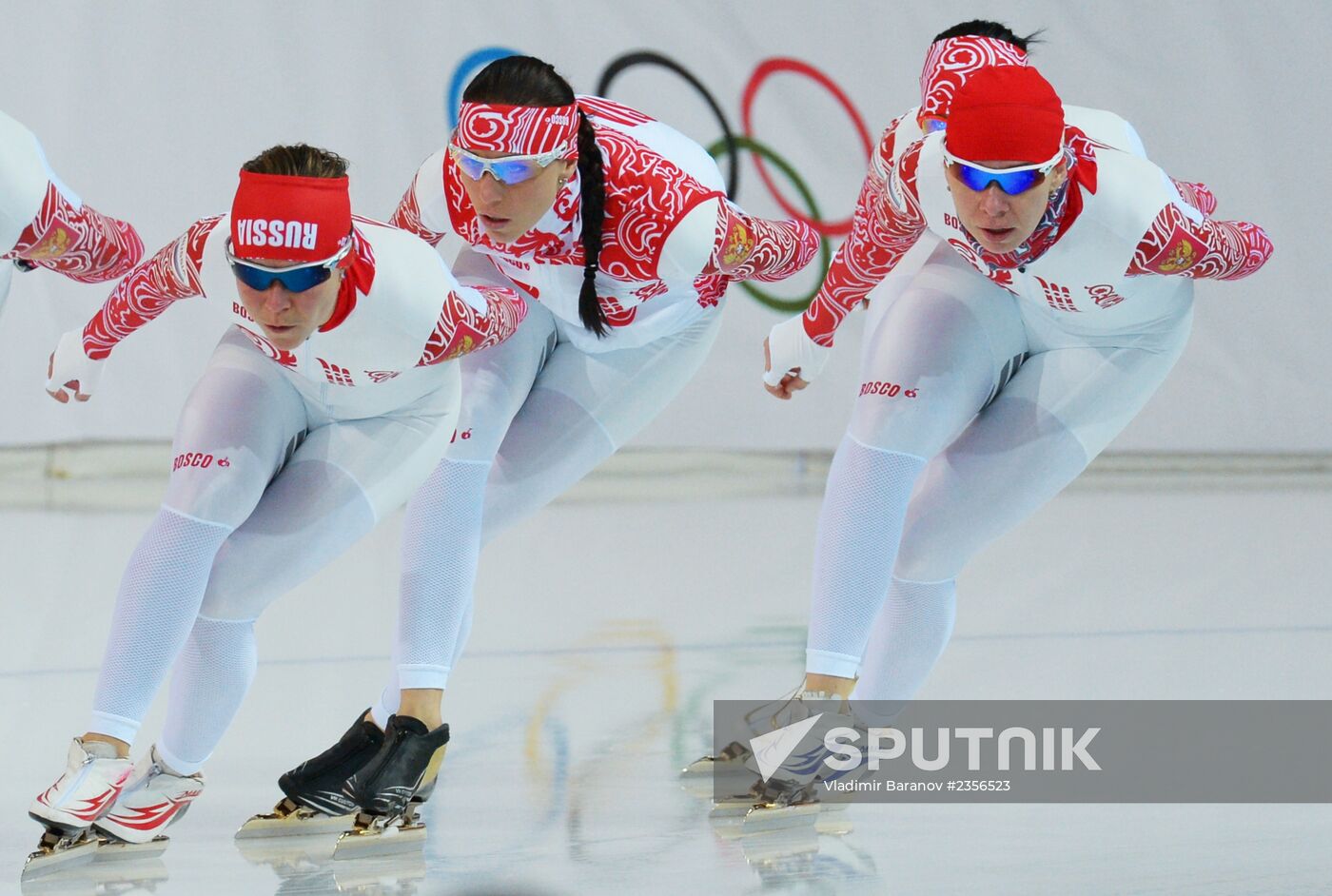 Winter Olympics 2014. Speed skating. Trainings