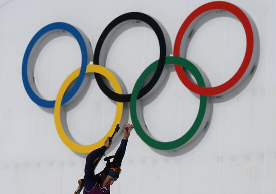 2014 Winter Olympics. Biathlon. Trainig session
