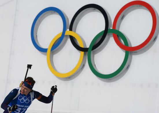 2014 Winter Olympics. Biathlon. Training sessions