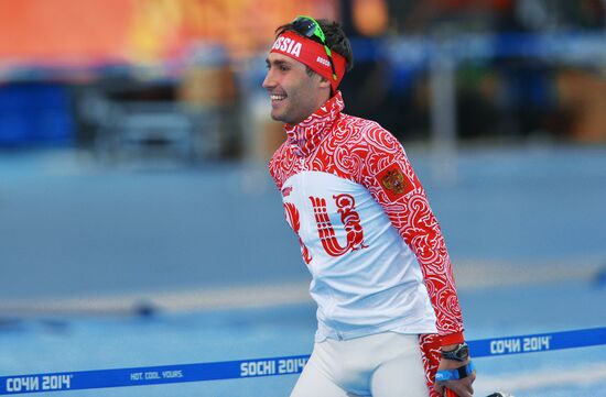 2014 Winter Olympics. Speed skating. Training session