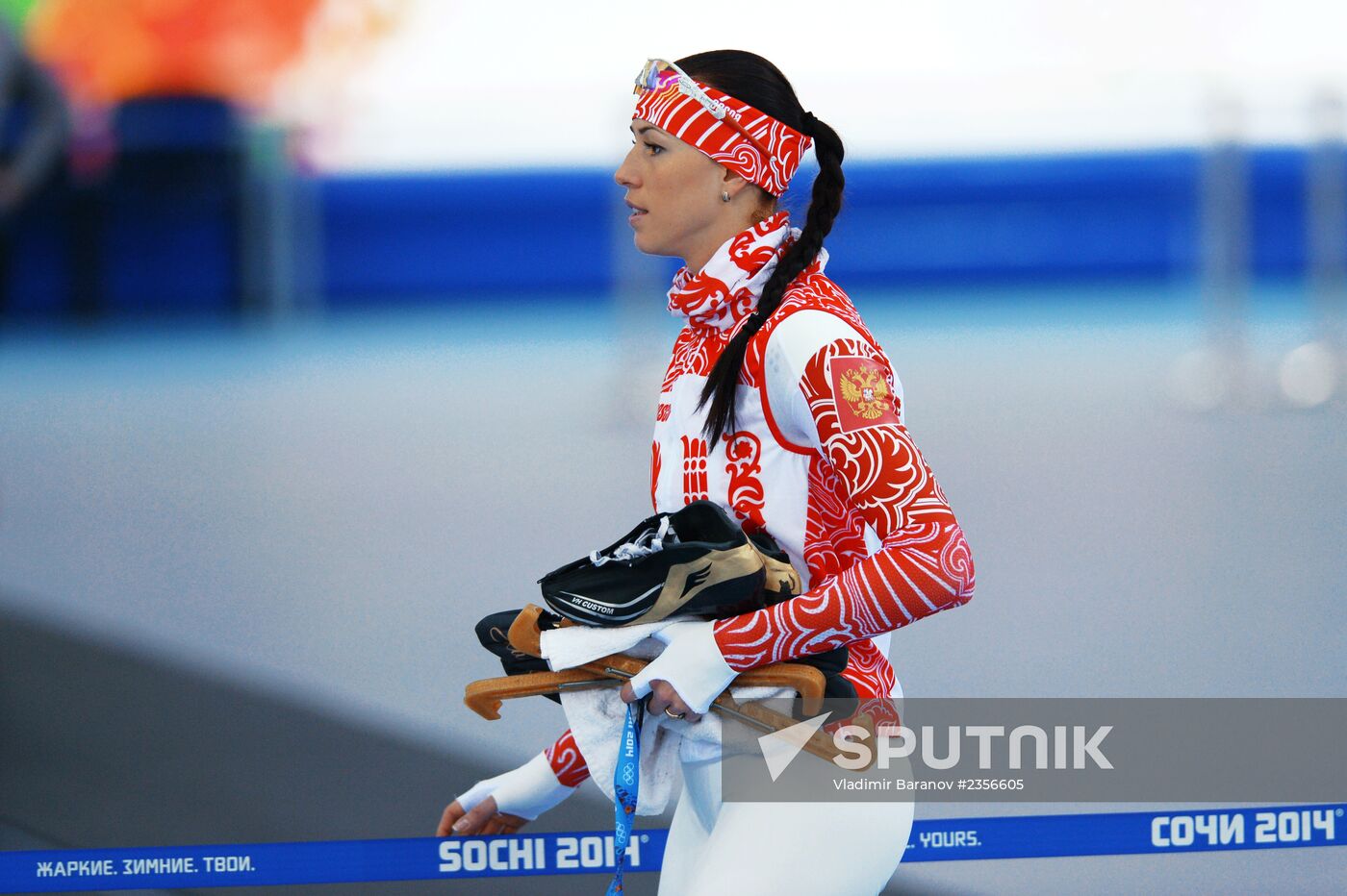 2014 Winter Olympics. Speed skating. Training session