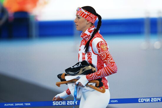 2014 Winter Olympics. Speed skating. Training session