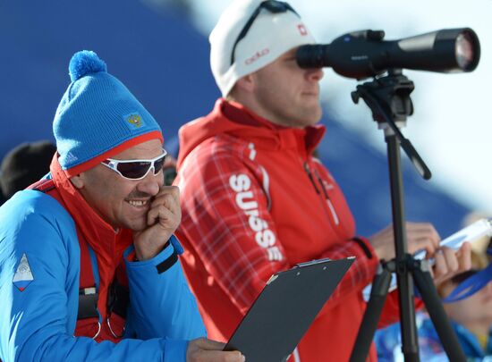 2014 Winter Olympics. Biathlon. Training sessions
