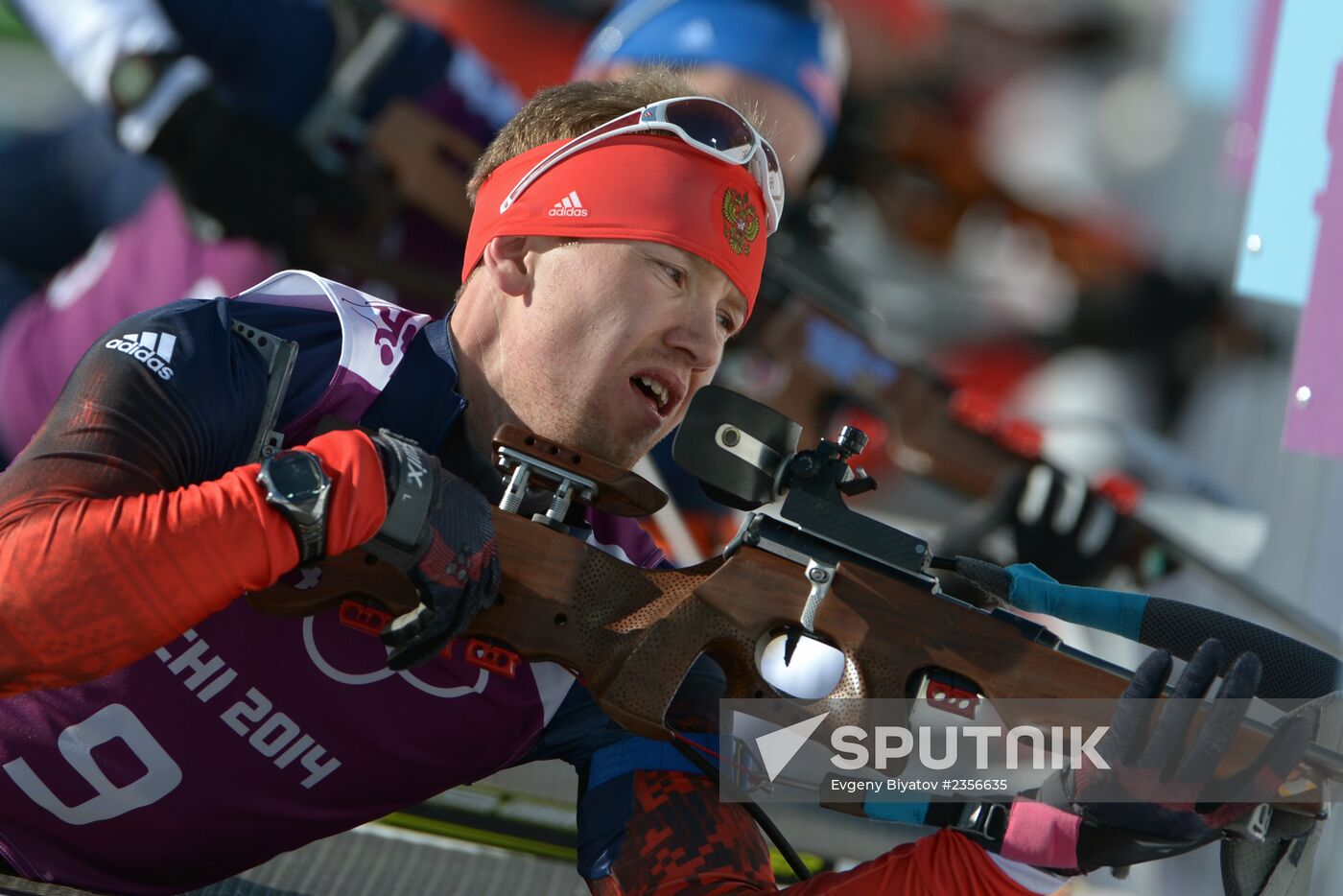 2014 Winter Olympics. Biathlon. Trainig session