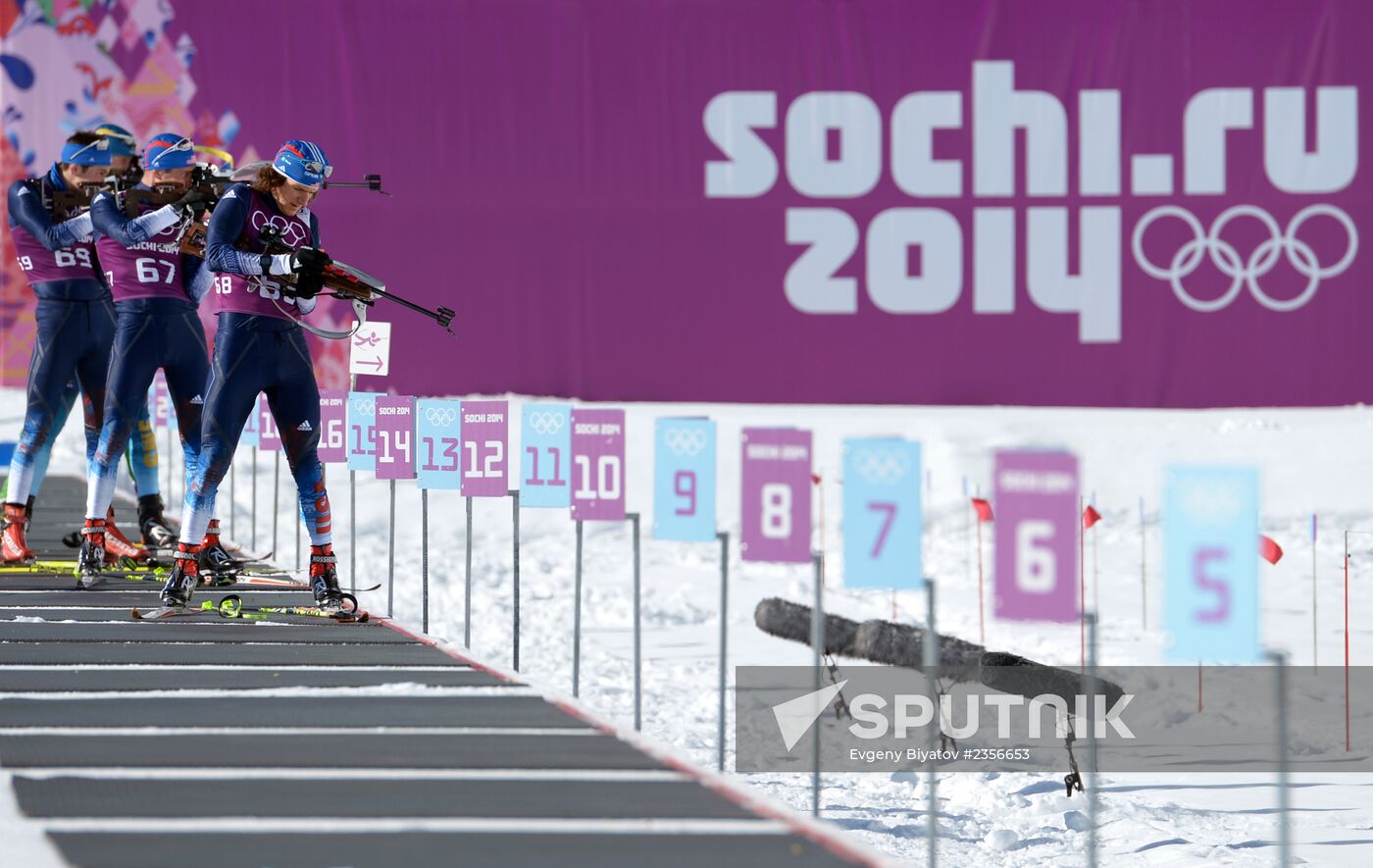 2014 Winter Olympics. Biathlon. Trainig session