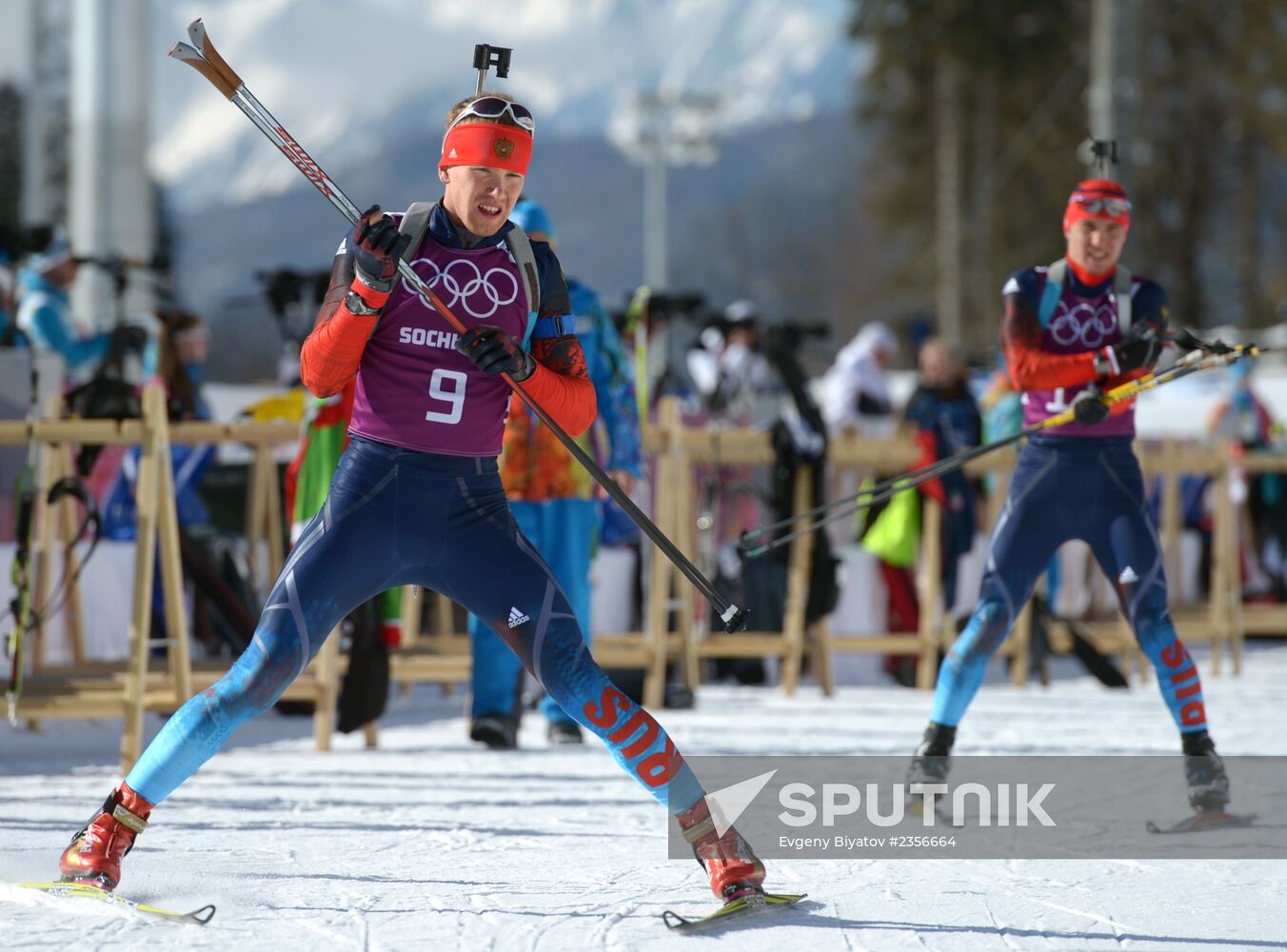 2014 Winter Olympics. Biathlon. Trainig session