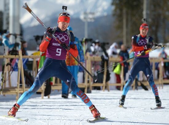 2014 Winter Olympics. Biathlon. Trainig session